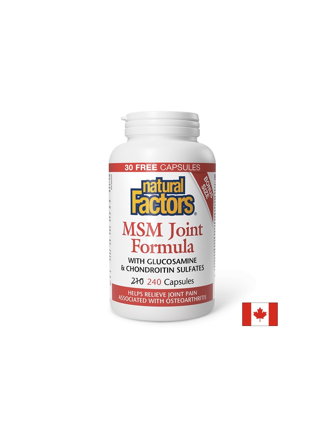 MSM Gelenkformel (mit Glucosamin und Chondroitinsulfat), 240 Kapseln <tc>Natural Factors</tc>