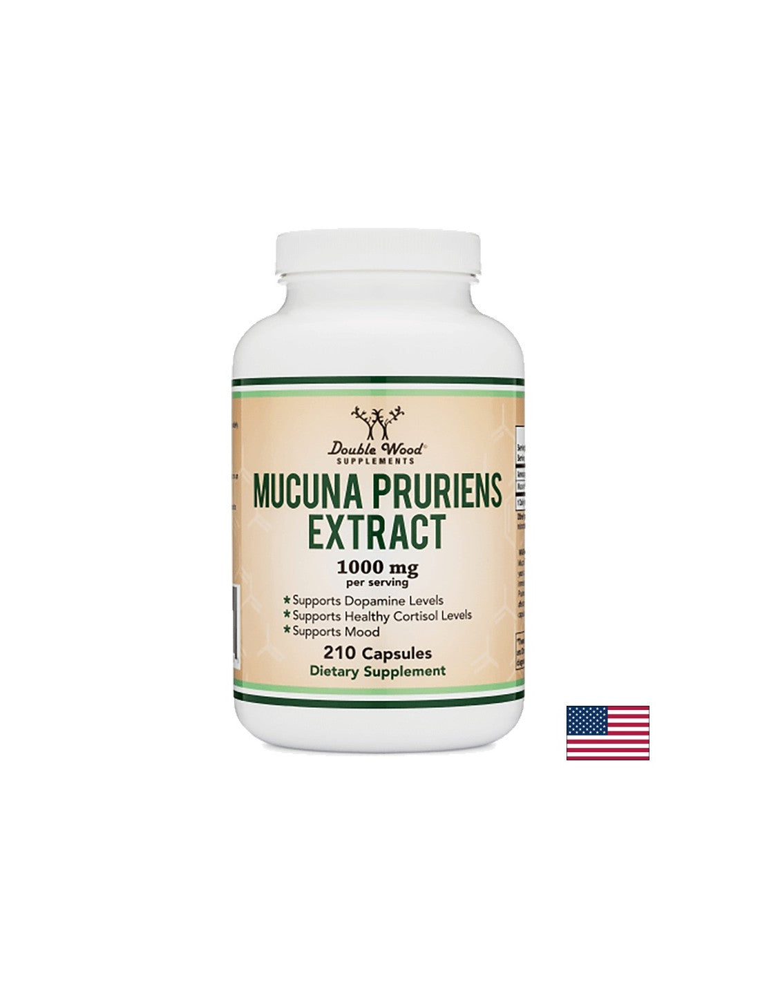 Mucuna pruriens Extrakt, 210 Kapseln <tc>Double Wood</tc>