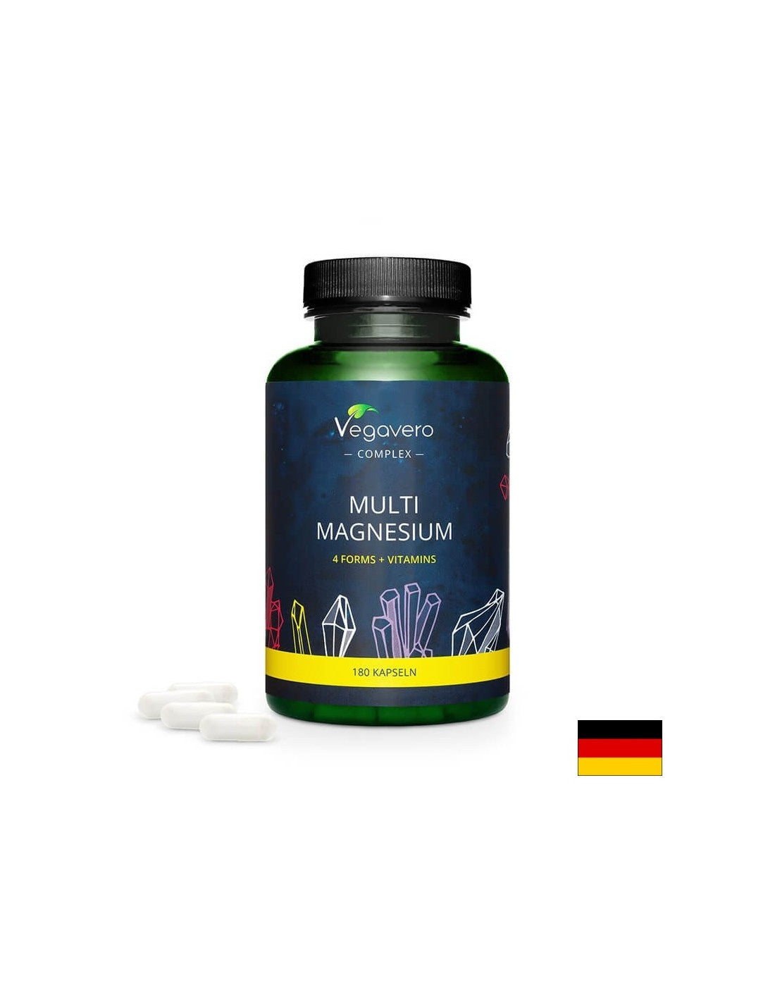 Multi Magnesium - Multimagnesium mit Vitamin B2 und B6, 180 <tc>Vegavero</tc> Kapseln