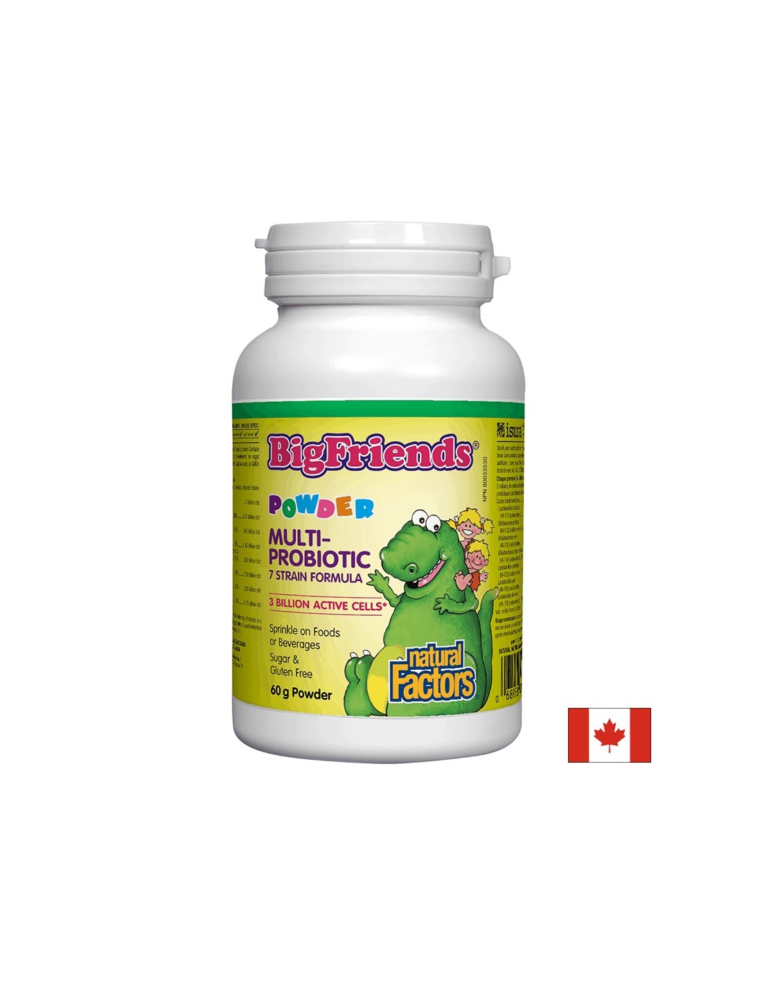 Multi-Probiotika-Pulver Big Friends® | 3 Milliarden aktive Zellen, 7 Stämme - 60 Gramm