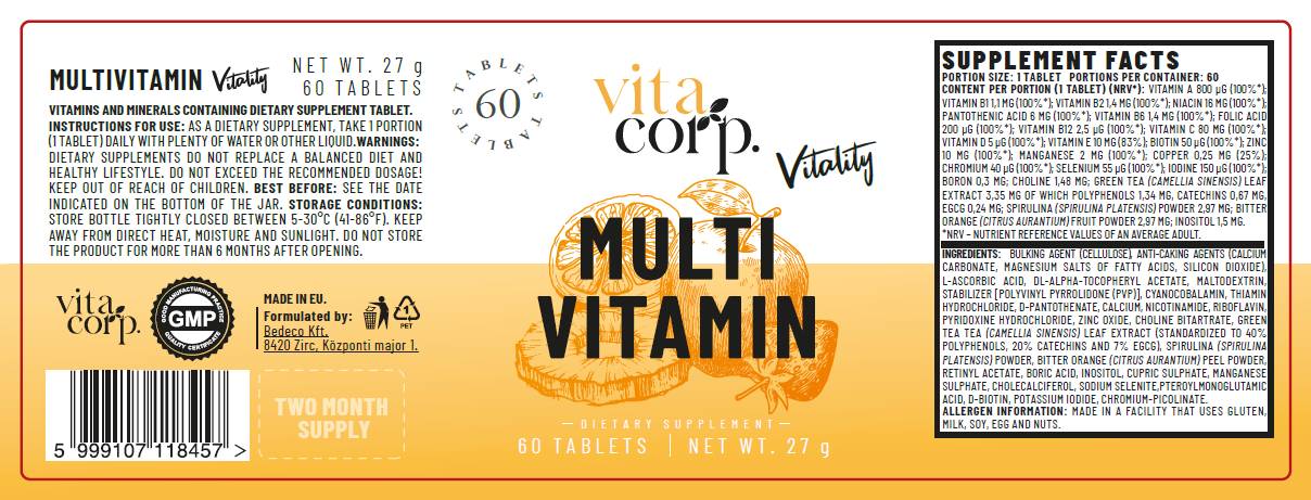 Multivitamin -Vitalität - 60 Tabletten