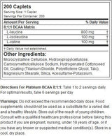 Platin BCAA 8: 1: 1 - 200 Caplets