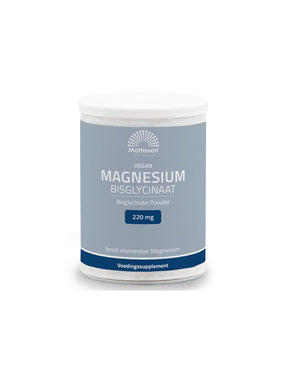 Muscular, Cardiac and Nervous System - Magnesium (Bisglycinate) Vegan, 220mg x 250g Powder - Nutra Best Europe