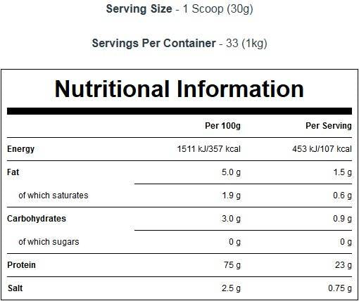 Erbsenproteinisolat - 1000 Gramm