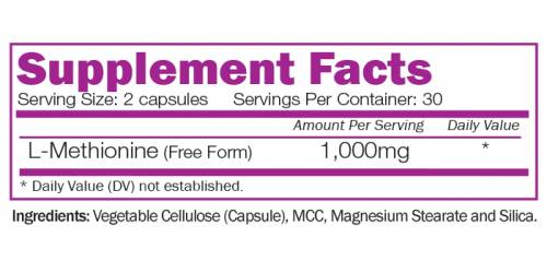L-Methionin 1000 mg 60 Kapseln