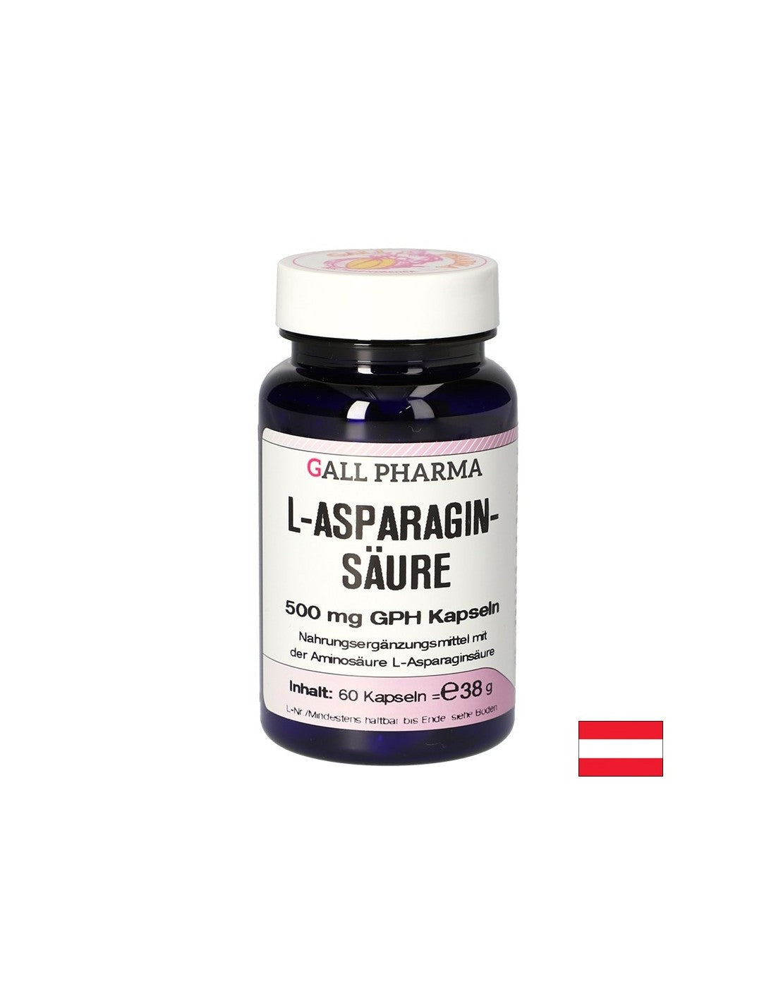 Nerven- und Gehirnfunktion - L -Aspartinsäure, 500 mg x 60 Kapseln