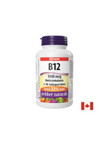 Nervensystem und Energie - Vitamin B12 (Methylcobalamin), 1000 µg x 80 sublinguale Tabletten