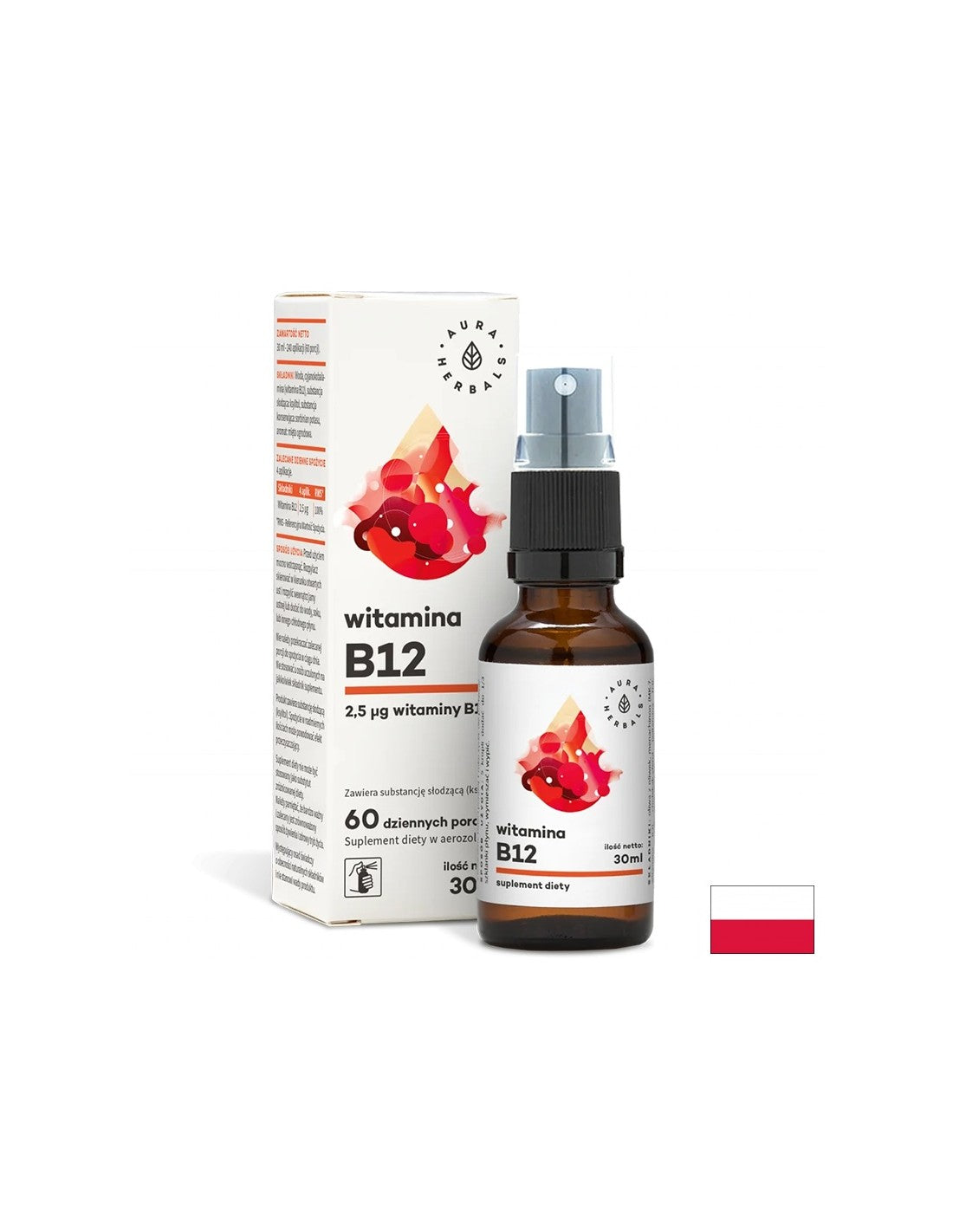 Nervensystem - Vitamin B12 (Cyanocobalamin), Mundspray 30 ml <tc>Aura Herbals</tc>
