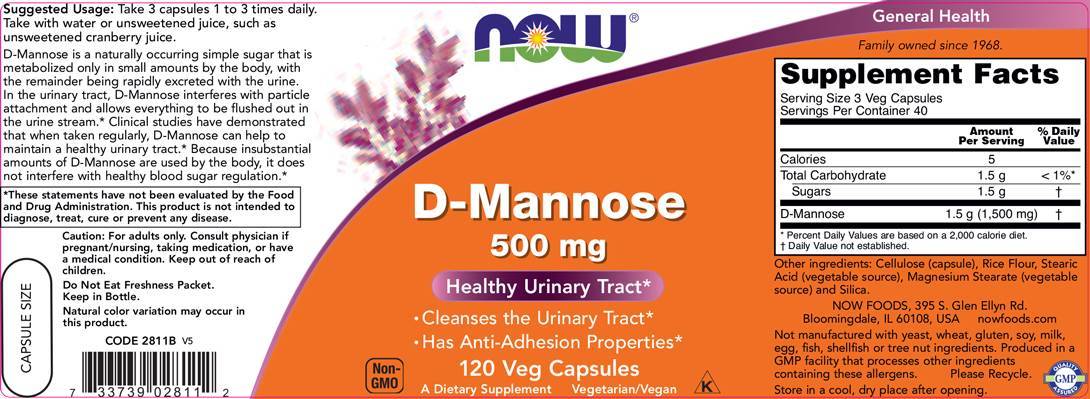 D -Mannose 500 mg - 60 Kapseln