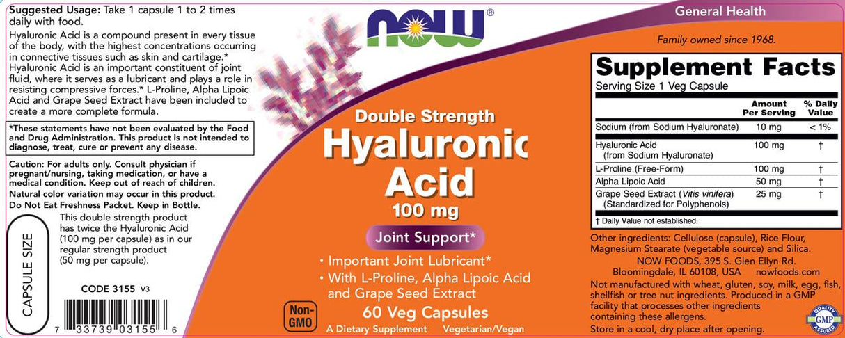 Hyaluronsäure 100 mg - 60 Kapseln