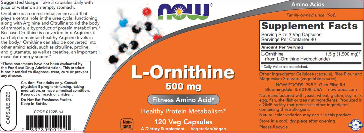 L -ARNITHINE 500 mg - 60 Kapseln