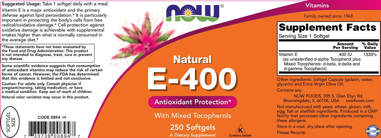 Vitamin E -400 IU MT - 100 Gelkapseln
