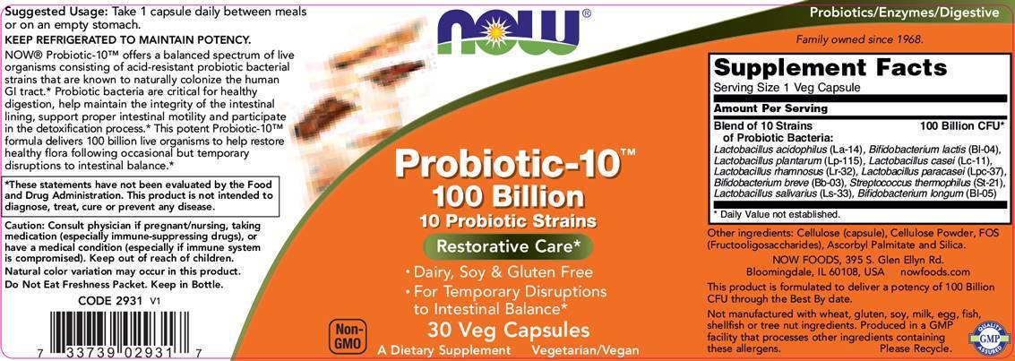 Probiotisch -10 100 Milliarden - 60 Kapseln