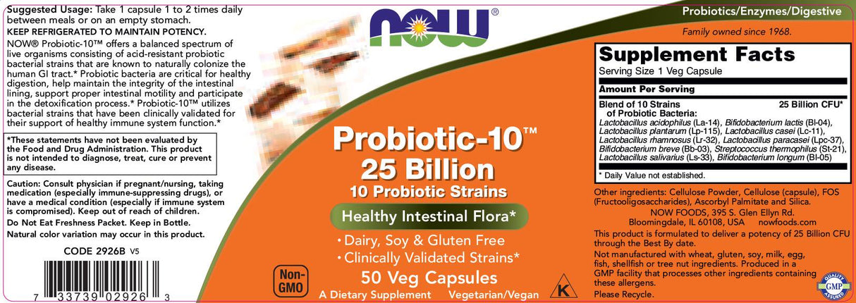 Probiotisch -10 25 Milliarden - 50 Kapseln