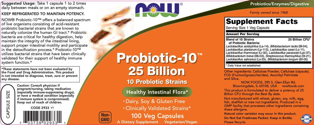 Probiotisch -10 25 Milliarden - 100 Kapseln