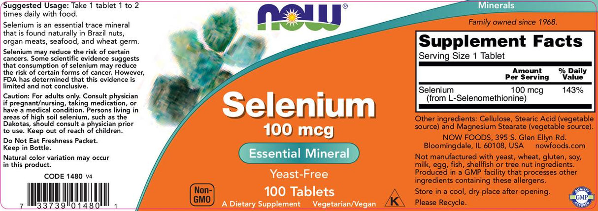 Selenium 100 MCG - 100 Tabletten