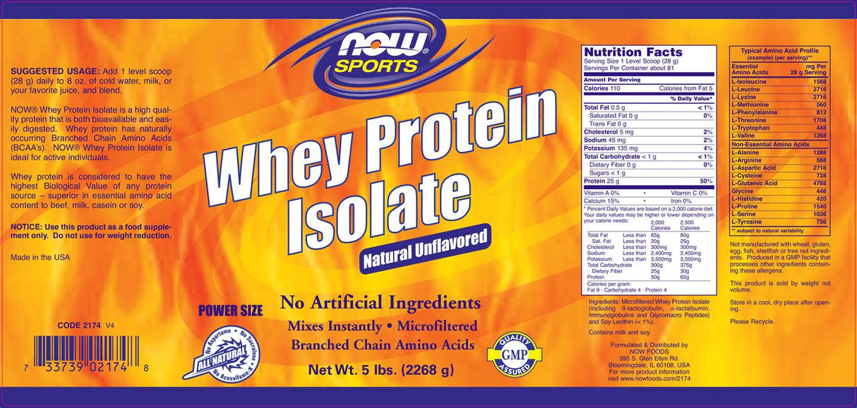 Molkenproteinisolat / Unverleuchtung / - 2268 Gramm