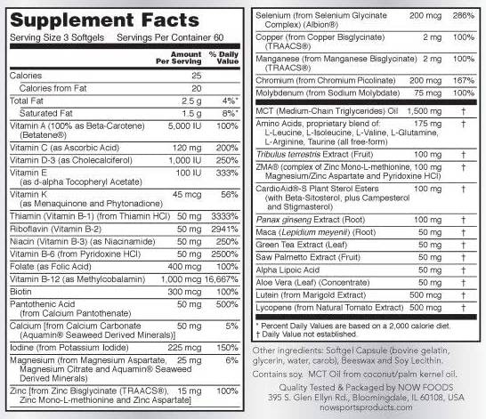 Active Sports Multi -90 -Gel -Kapseln von Männern