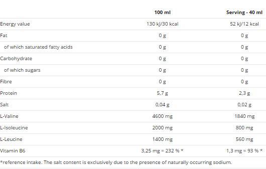 BCAA -Flüssigkeit - 1000 ml