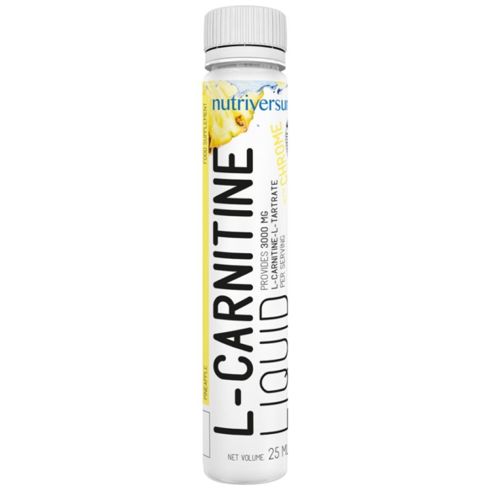 L-Carnitin-Flüssigkeit Schuss 3000 | mit Chrom - 25 ml