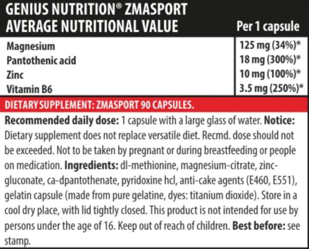 ZMA Sport - 90 Kapseln
