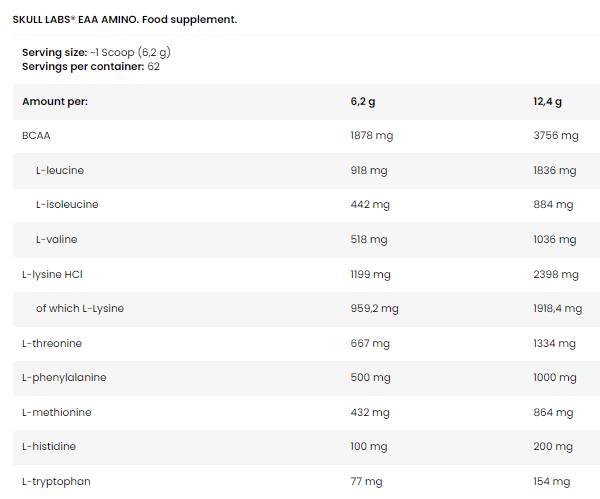 EAA Amino | Essentielle Aminosäuren - 390 Gramm