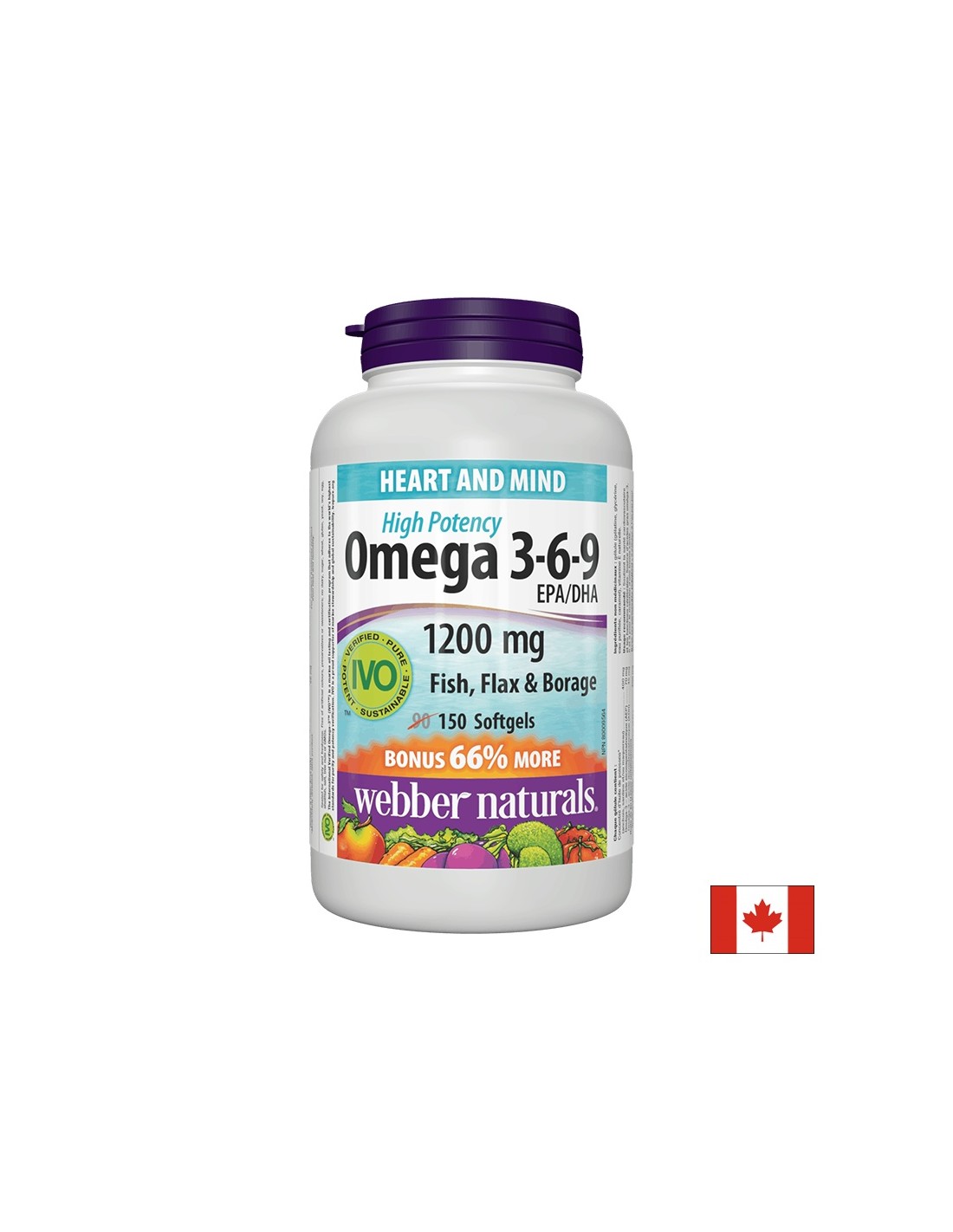 Omega 3-6-9 Essentielle Fettsäuren-Hormonales Gleichgewicht, Herz- und Gehirnfunktion, 1200 mg x 150 Weichgelkapseln
