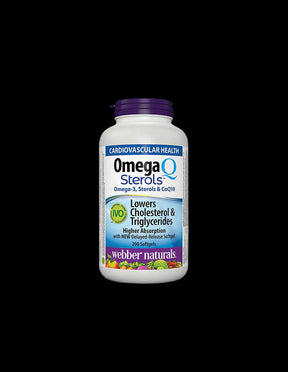 Omega-3, plant sterols and coenzyme Q10 - Omega Q Sterols, 200 softgel capsules - Nutra Best Europe