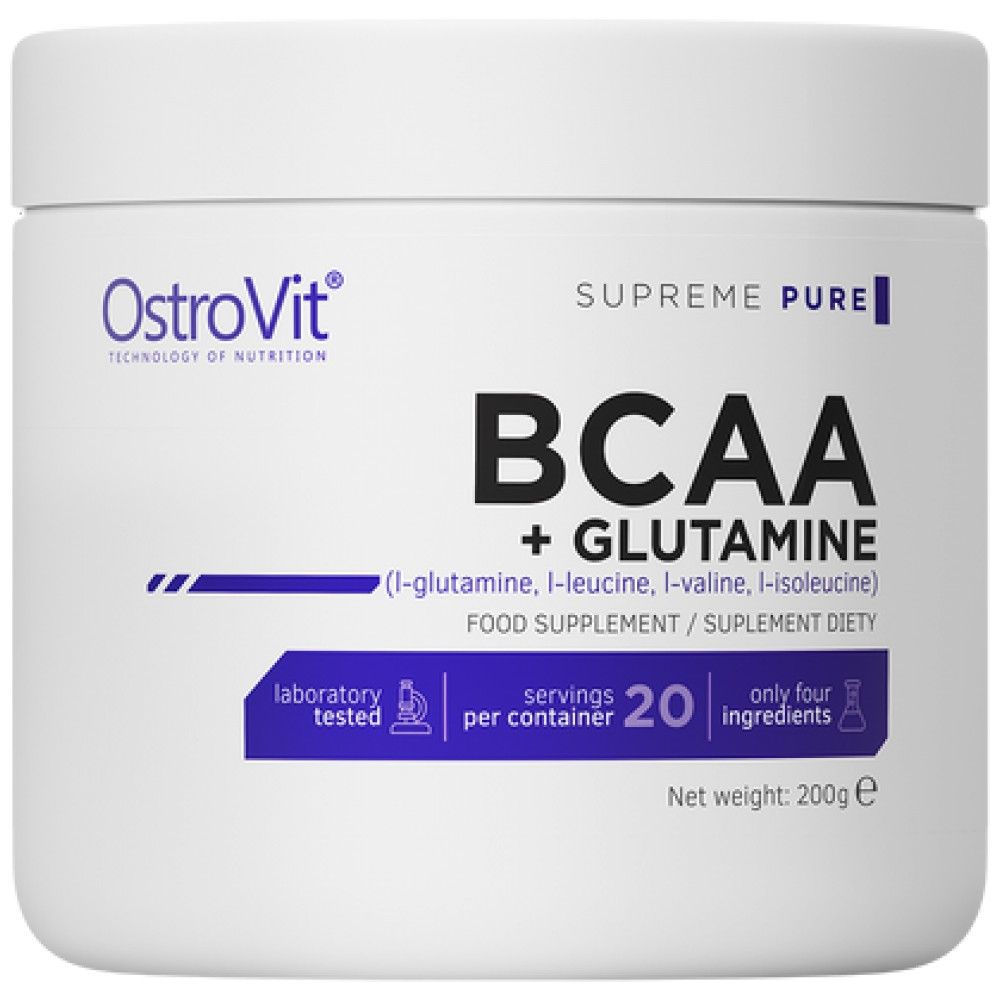 BCAA + Glutaminpulver - 200 Gramm