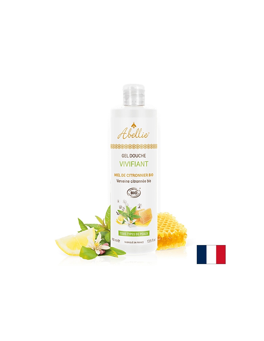 Erfrischende Körperduschgel mit Zitrone, Honig, Zitronenverbena, 400 ml