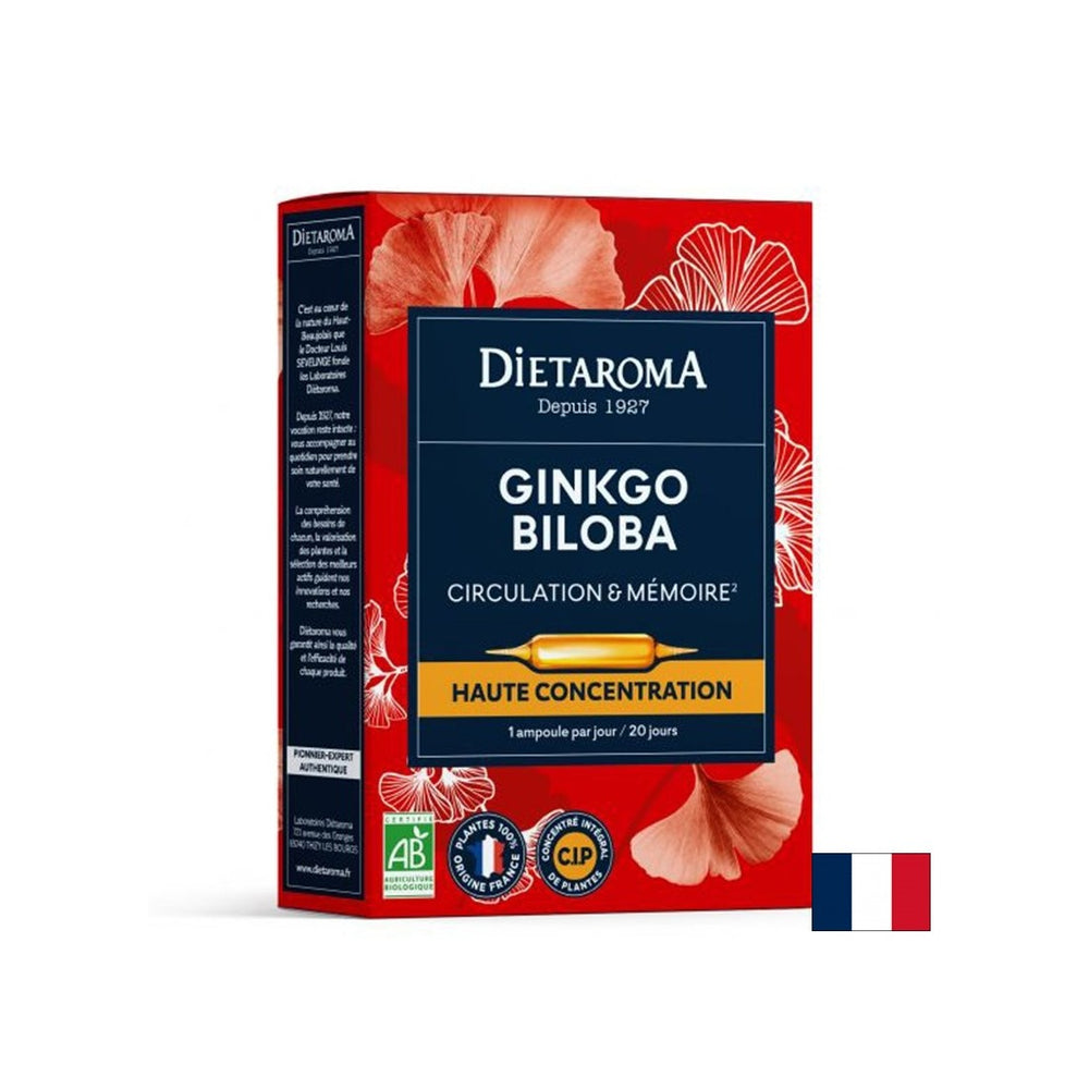 Gedächtnis und Konzentration - Ginkgo Biloba, 20 Trinkampullen