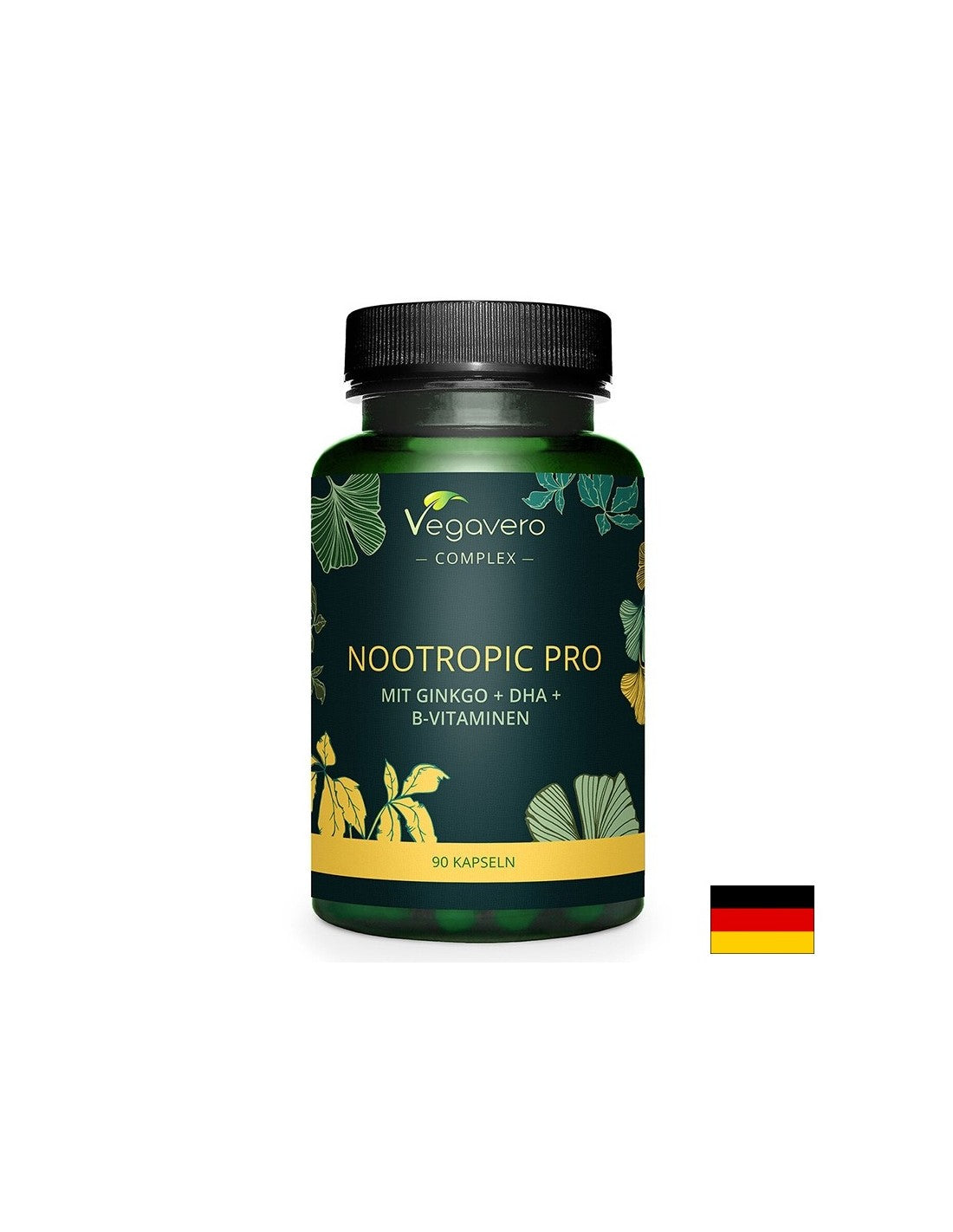 Gedächtnis und Konzentration – Nootropic Pro mit Ginkgo Biloba, DHA und B-Vitaminen, 90 Kapseln <tc>Vegavero</tc>