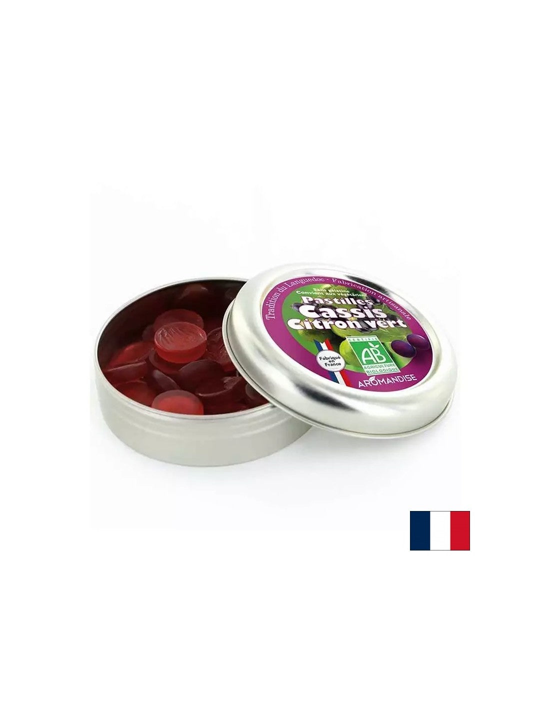 Lutschen mit schwarzer Johannisbeeren und Kalk 45 g