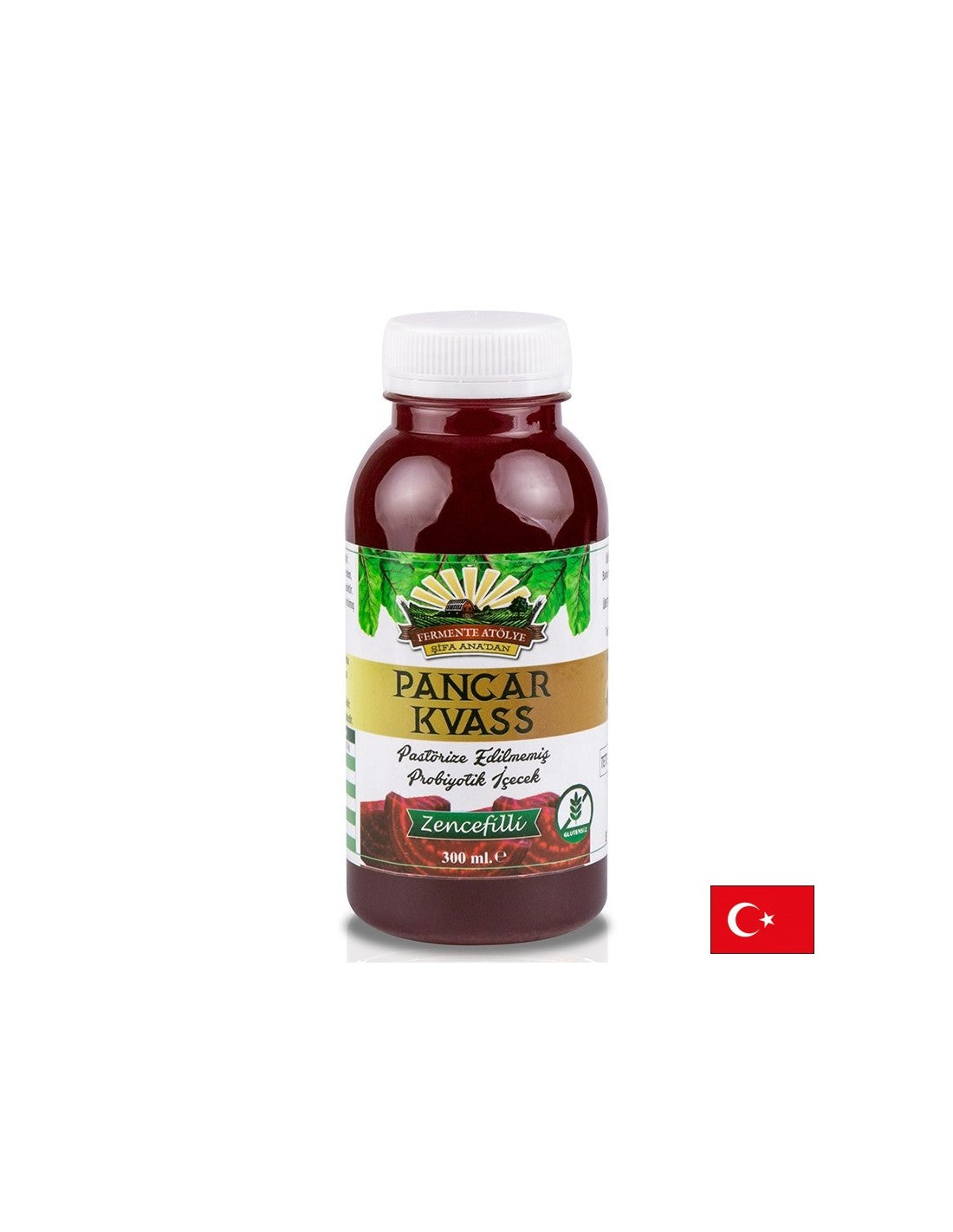 Probiotisches Getränk aus Rote Beete und Ingwer - gute Verdauung und starke Immunität, 300 ml