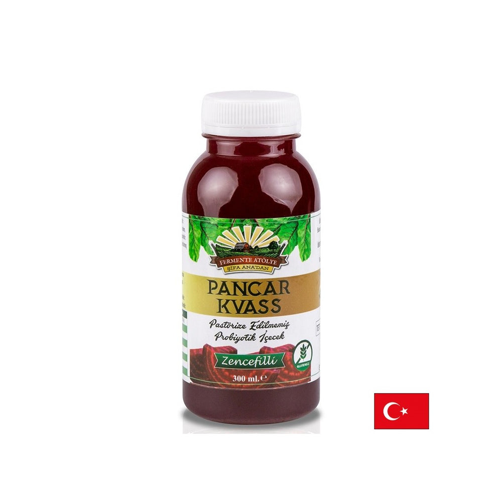 Probiotisches Getränk aus Rote Beete und Ingwer - gute Verdauung und starke Immunität, 300 ml