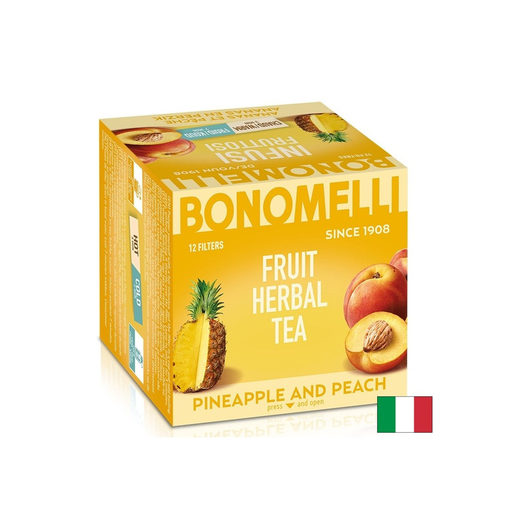 Obsttee mit Ananas und Pfirsich - saftiger Geschmack und tropische Freude, 12 Beutel