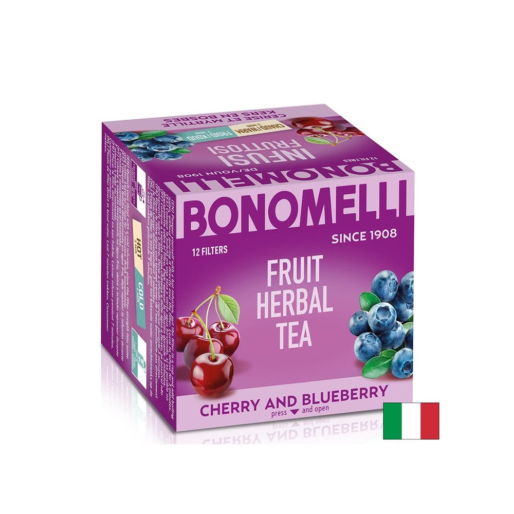 Obsttee mit Kirsche und Blaubeeren - reichhaltiger Geschmack und Antioxidationskraft, 12 Beutel