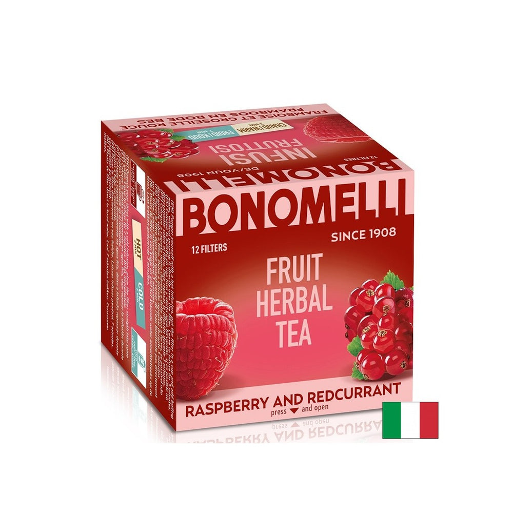 Obsttee mit Himbeeren und roten Johannisbeeren - natürliche Frische, 12 Beutel