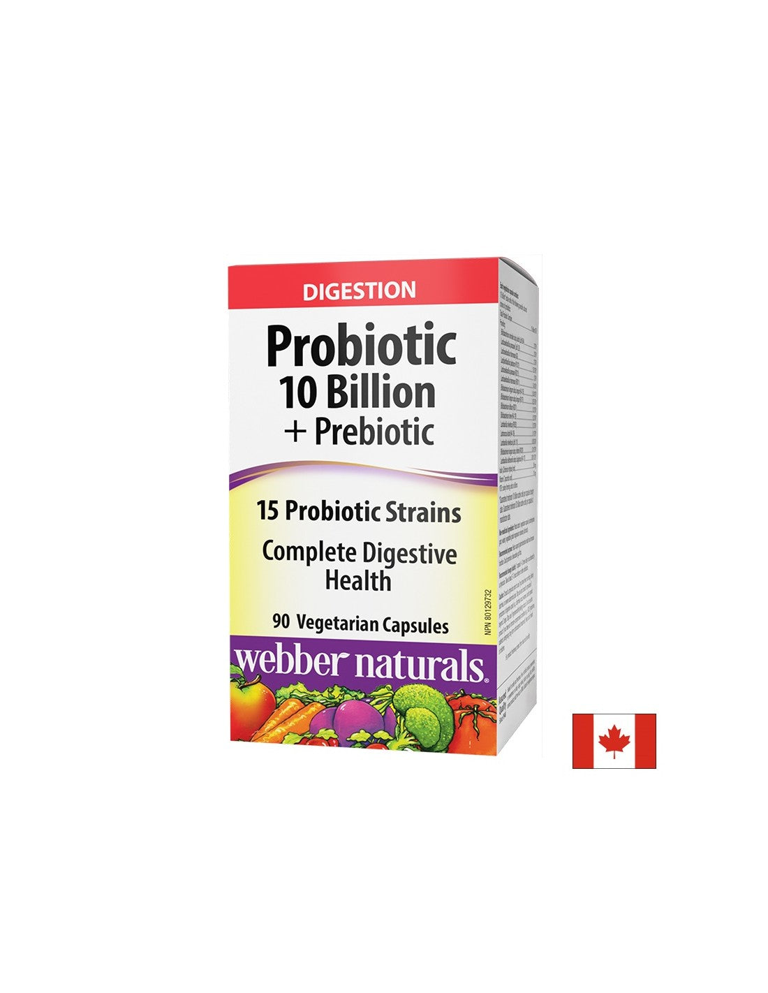 Probiotisch 10 Milliarden aktive Probiotika, 15 Stammformel + Präbiotika, 90 Kapseln