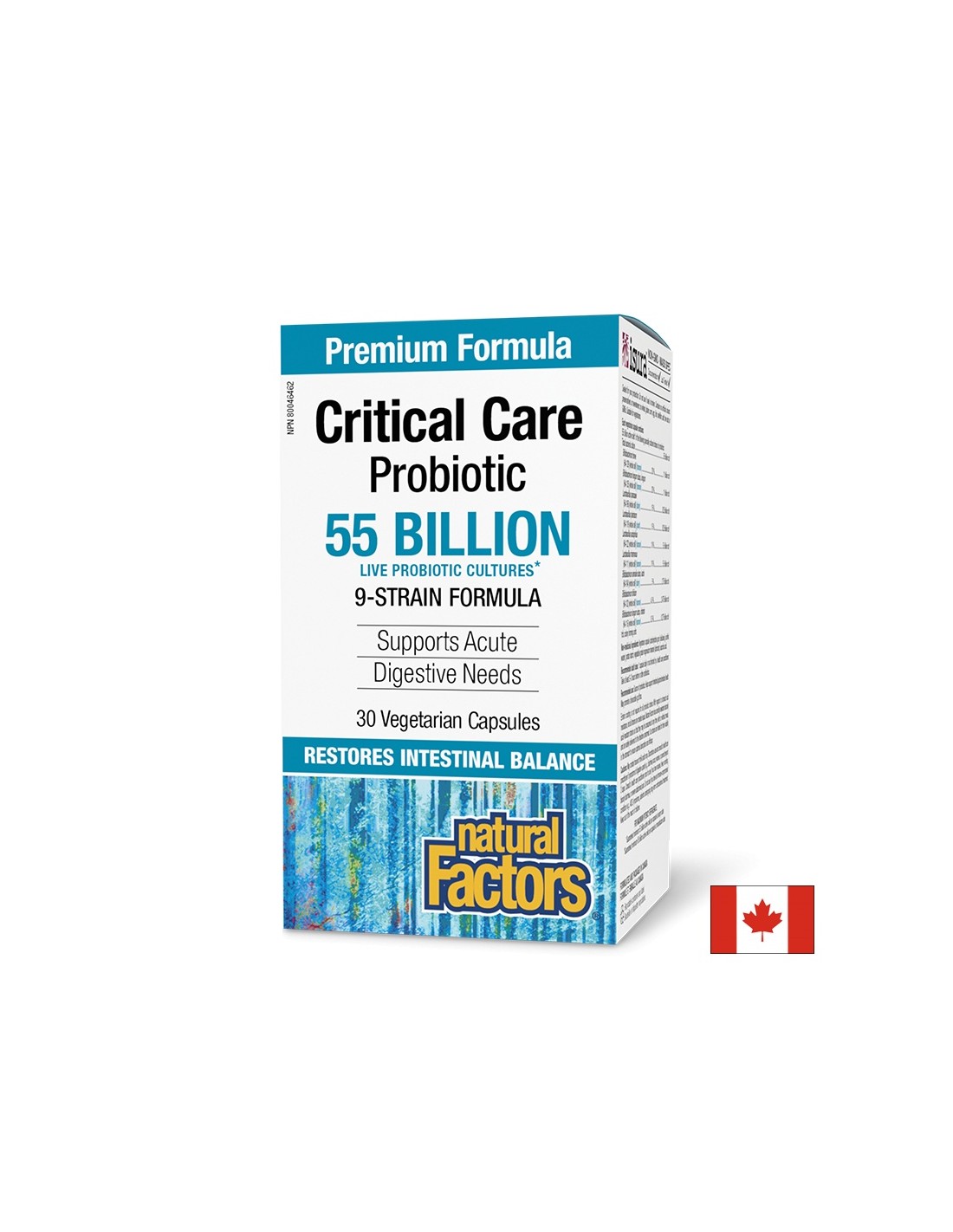 Probiotika - Critical Care Probiotic, 55 Milliarden aktive Probiotika, 9-Stämme-Formel, 30 V-Kapseln <tc>Natural Factors</tc>