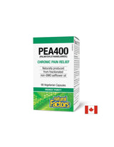 Mittel gegen Schmerzen und Entzündungen - PEA (Palmitoylethanolamid), 400 mg x 90 V-Kapseln <tc>Natural Factors</tc>