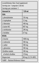 Levro Eaamino Shot | Essentielle Aminosäuren - 24 x 120 ml