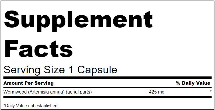 Volles Spektrum Wormwood / Artemisinin 425 mg 90 Kapseln