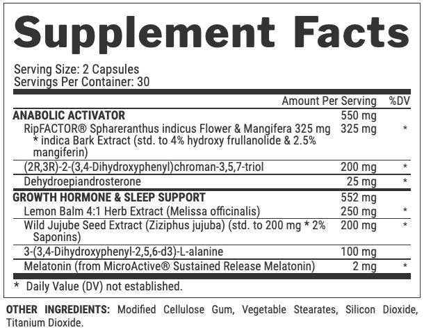 Anabol Hardcore PM | Nighttime Anabolic Activator & Advanced HGH Support - 60 Kapseln
