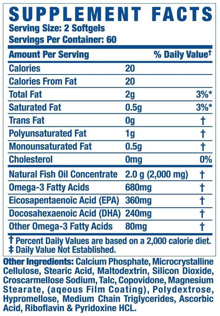 Omega 3 Fischöl 120 Gelkapseln