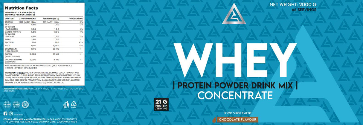 La Whey Protein Conconc | Premium -Getränkemischung - 2000 Gramm