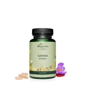 Safran Extrakt/ Saffron extract, 120 capsules, 100% Vegan Vegavero - Nutra Best Europe