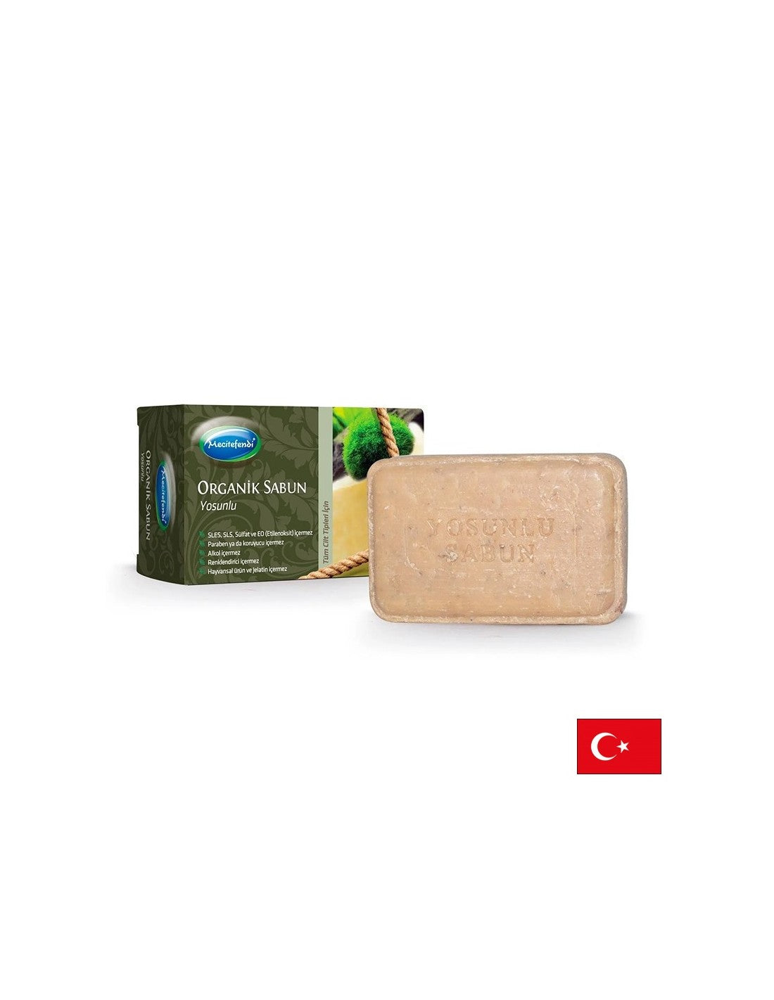 Seife mit Olivenöl und Spirulina (Haar und Haut) - Tiefe Reinigung und Frische, 125 g