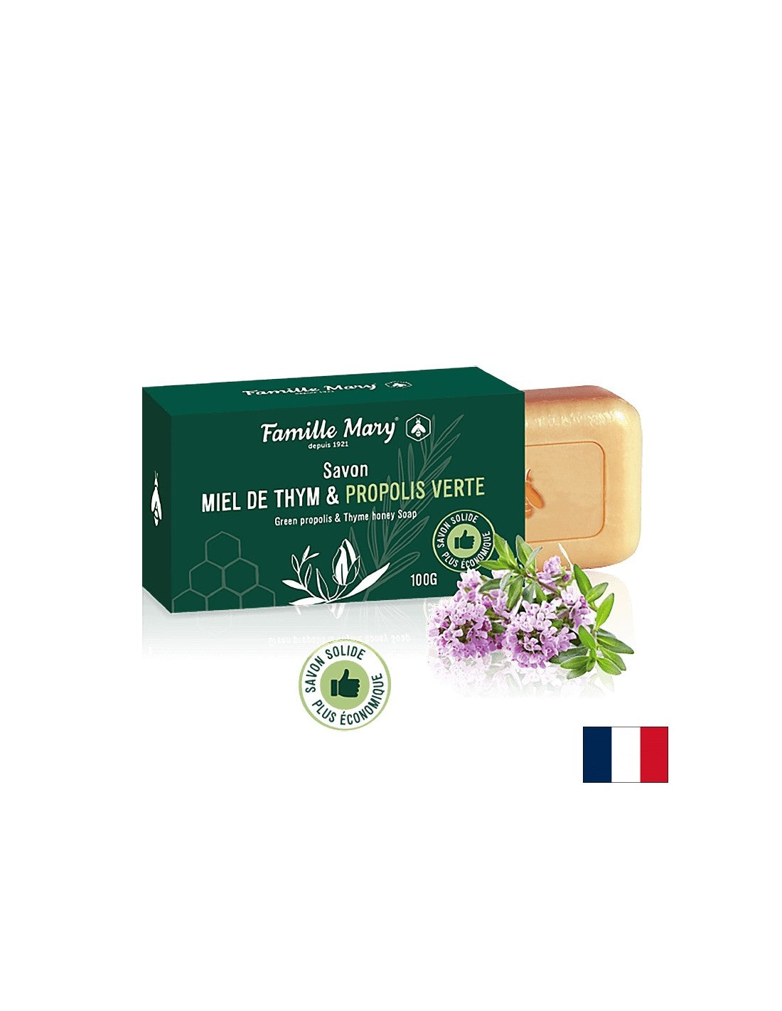 Seife mit Bienenhonig aus Thymian und grünem Propolis, 100 g