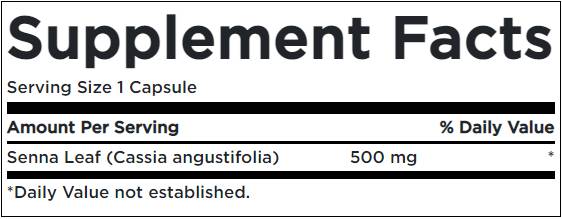 Senna Blatt 500 mg - 100 Kapseln
